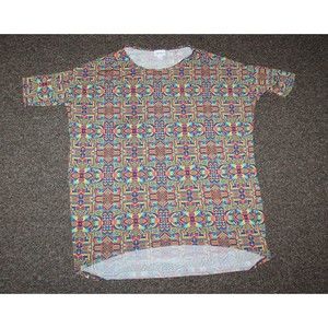 Cute Women's LulaRoe Irma Tunic Top Shirt Size Small Southwest Colorful Design